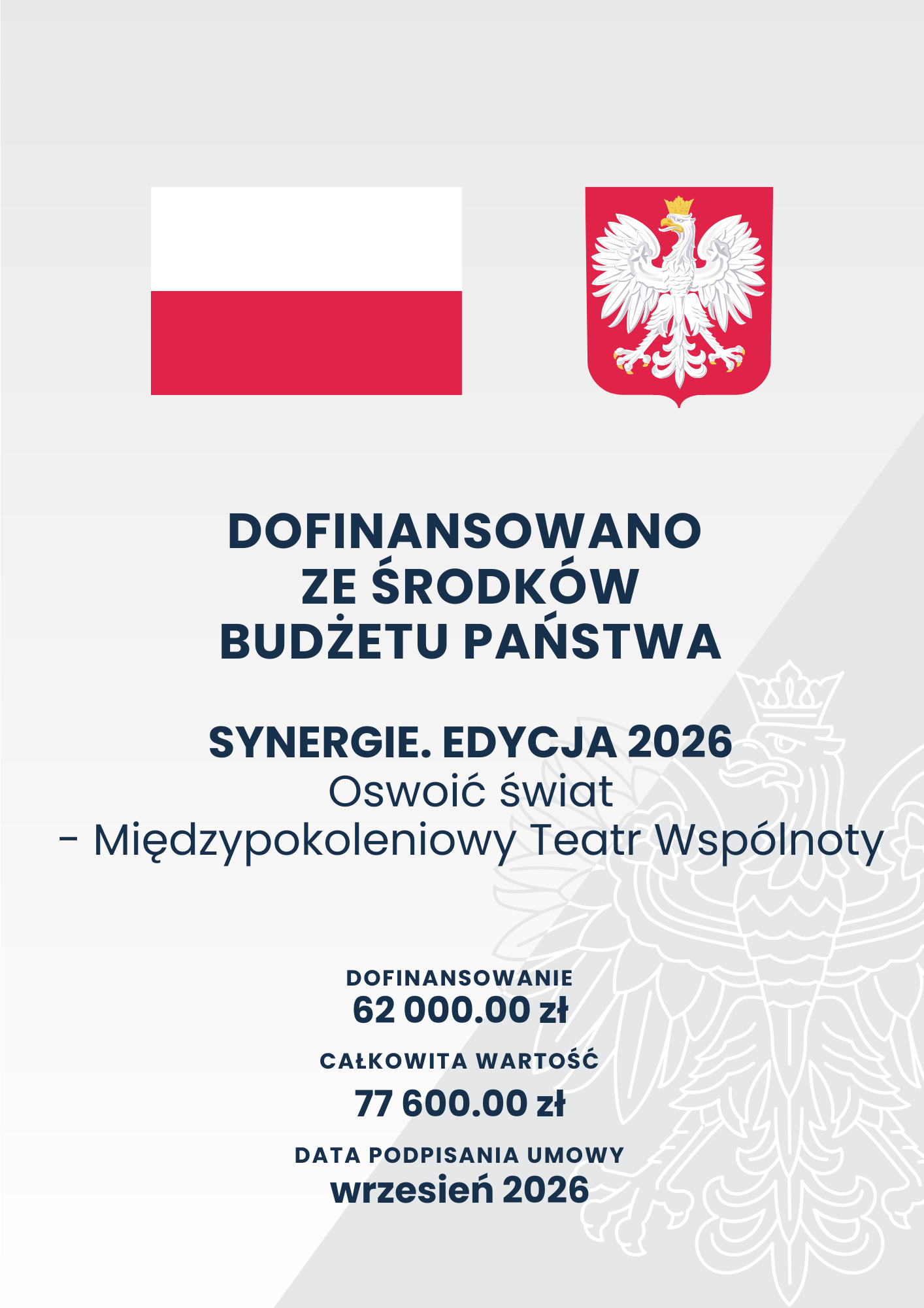 DOFINANSOWANO ZE ŚRODKÓW PAŃSTWOWEGO FUNDUSZU REHABILITACJI OSÓB NIEPEŁNOSPRAWNYCH Nazwa zadania