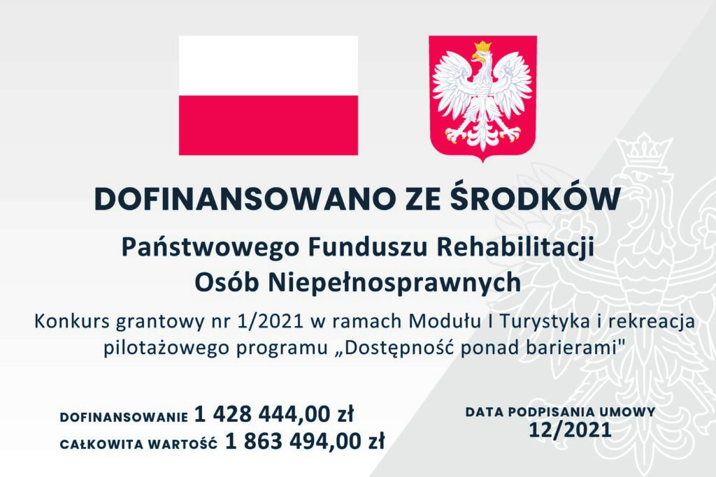 Tablica informująca o wysokości dofinanowania projektu ze środków zewnętrznych