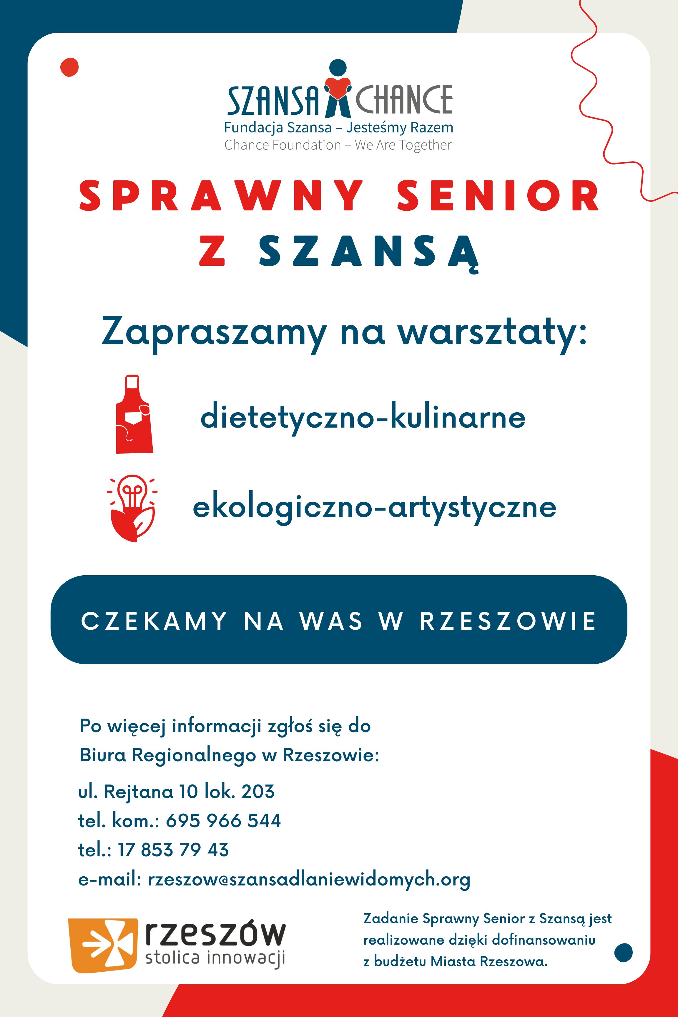 Plakat informujący o projekcie