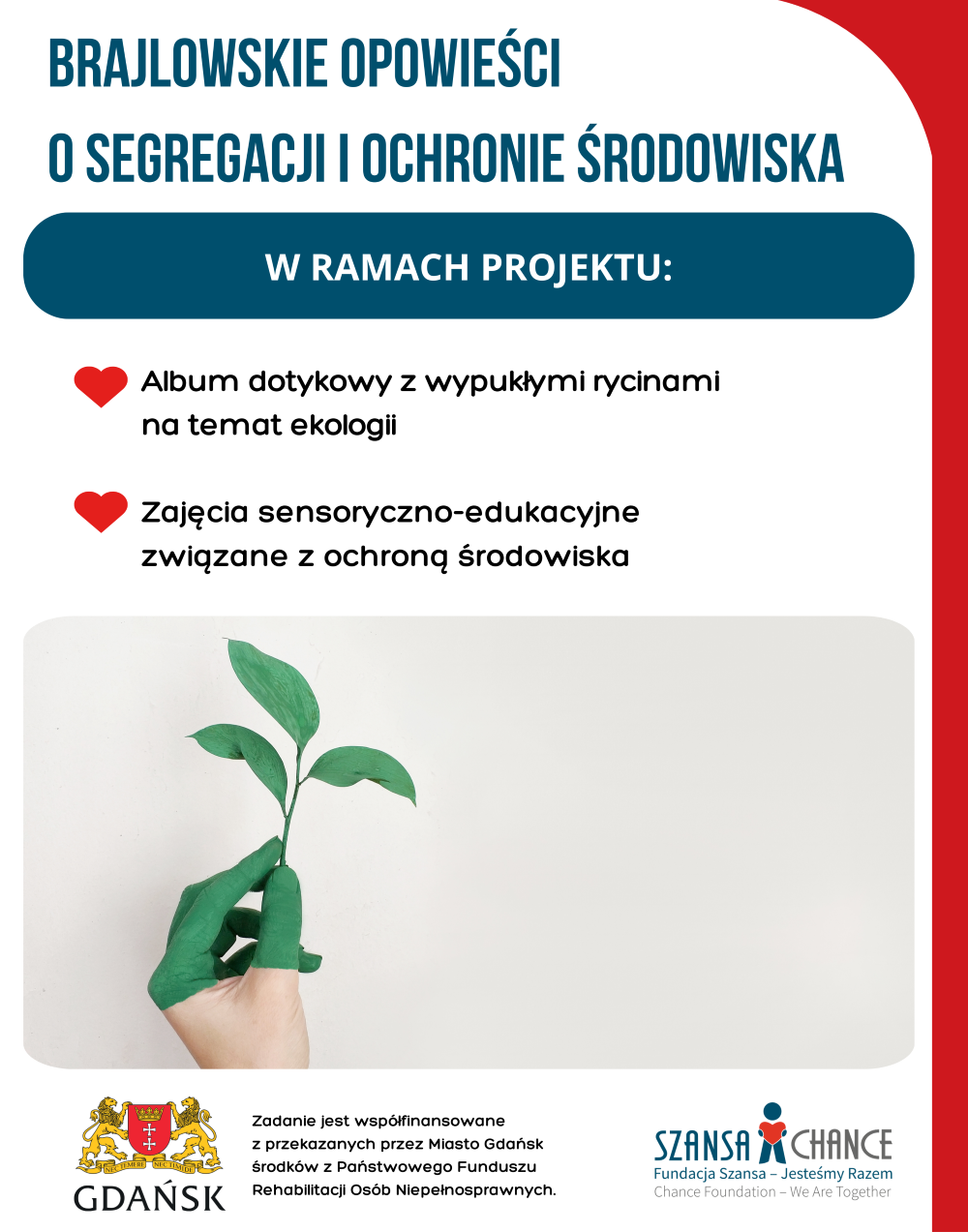 Plakat informujący o projekcie