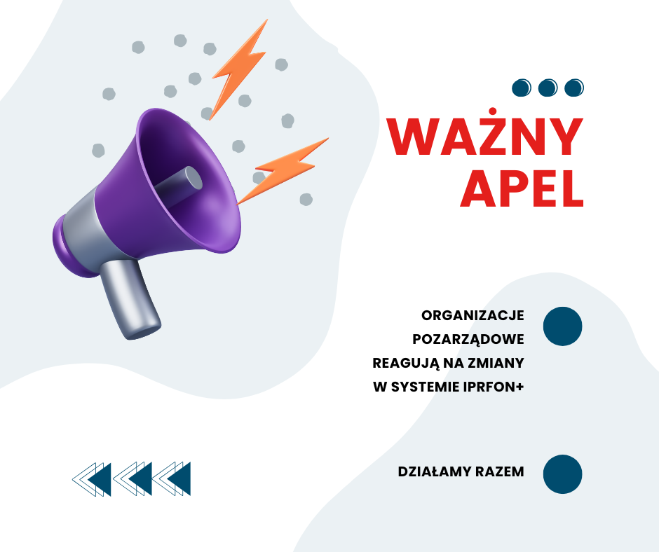 Apel NGO w sprawie rozliczeń projektów w systemie IPFRON+